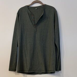 Long Sleeve Quarter Button T Shirt